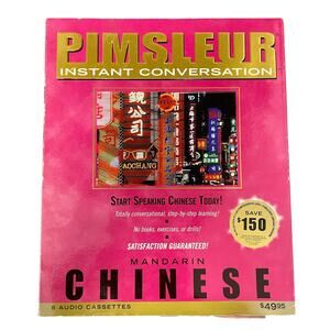 PIMSLEUR Instant Conversation Mandarin Chinese 8 Audio Cassette